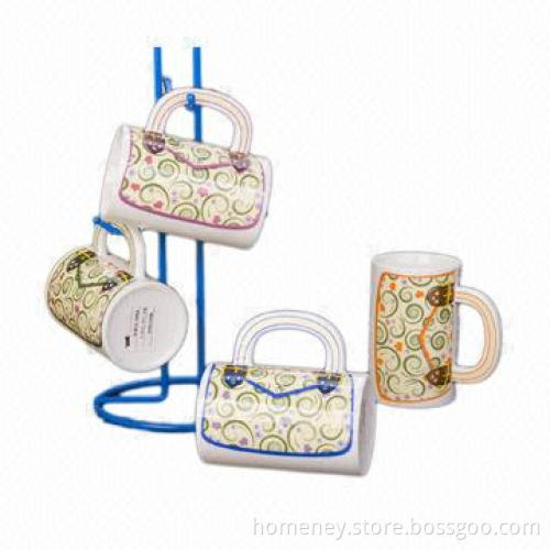 Ladies' Handbag-shaped Mugs with 10oz Capacity